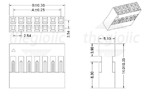 Đầu Dupont Đôi 20Pins 2.54MM