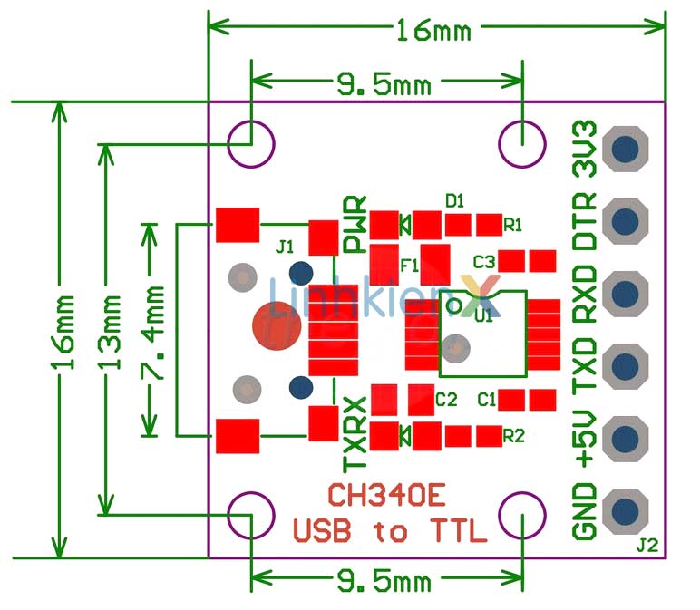 CH340E Mạch Chuyển Đổi USB To TTL