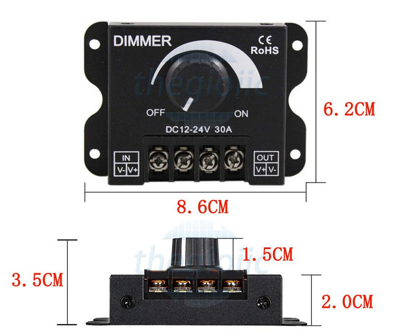 Mạch Dimmer DC 30A