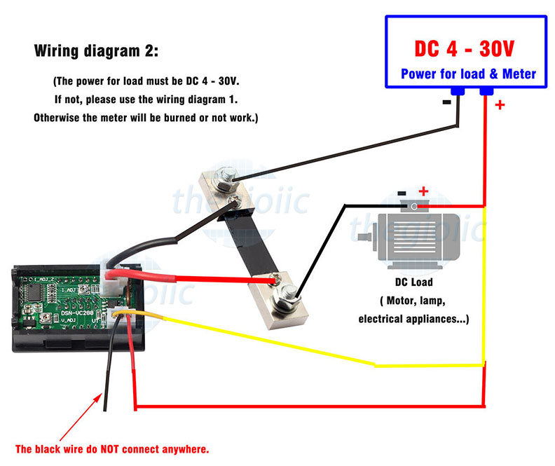 Đồng Hồ Đo Điện Áp Dòng Điện 50A Kèm Trở Shunt