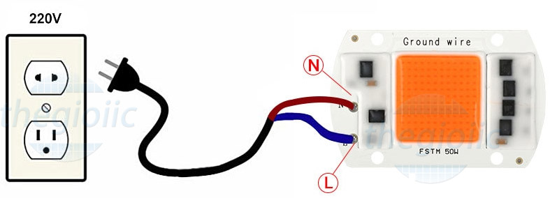 LED COB Trắng Ấm 50W 220V