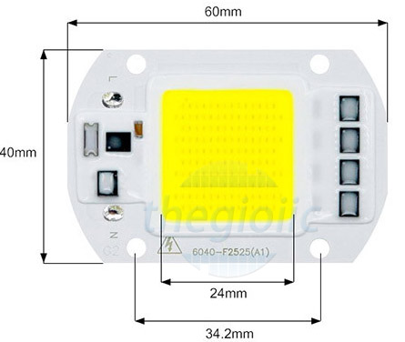 LED COB Trắng Ấm 50W 220V