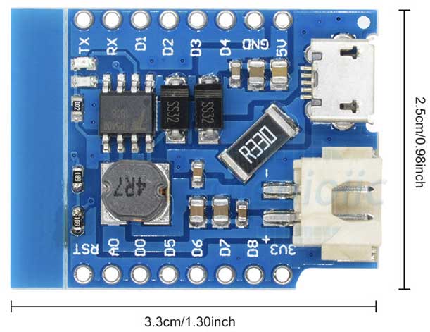 Mạch Sạc Pin Lithium Cho ESP8266 Wemos D1 Mini