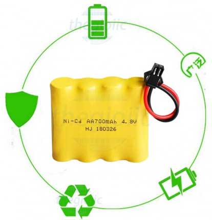 Pin Sạc 4xAA 700mAh 4.8V Ra Dây SM2.54 Dài 80mm