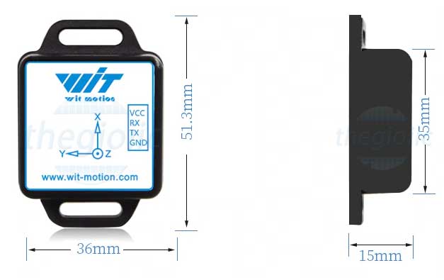 BWT61CL Mạch Cảm Biến Con Quay Gia Tốc 6 Trục Bluetooth Giao Tiếp TTL