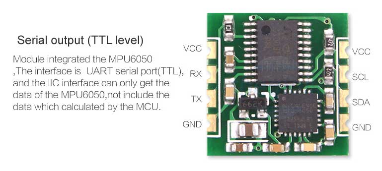 WT61 MPU6050 Mạch Cảm Biến Gia Tốc Vận Tốc Góc 6 Trục Bluetooth Giao Tiếp TTL I2C