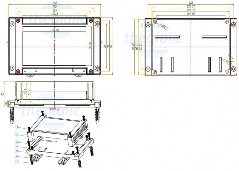 Hộp Nhựa PLC 145x90x40