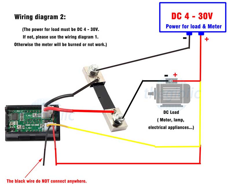 Đồng Hồ Đo DC 100A 100V Kèm Trở Shunt