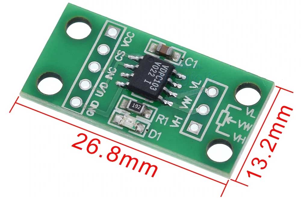 X9C103S Mạch Biến Trở Số 10 KOhm Cho Arduino