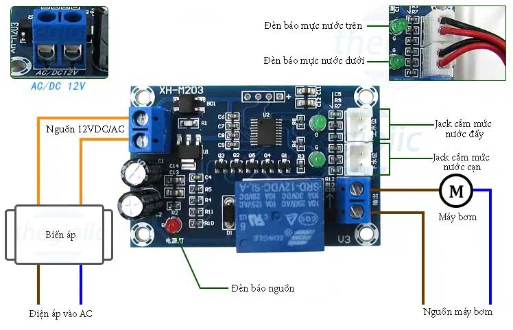 XH-M203 Mạch Bơm Nước Tự Động