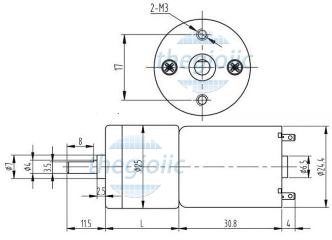 25GA-370-24V Động Cơ Giảm Tốc 24V