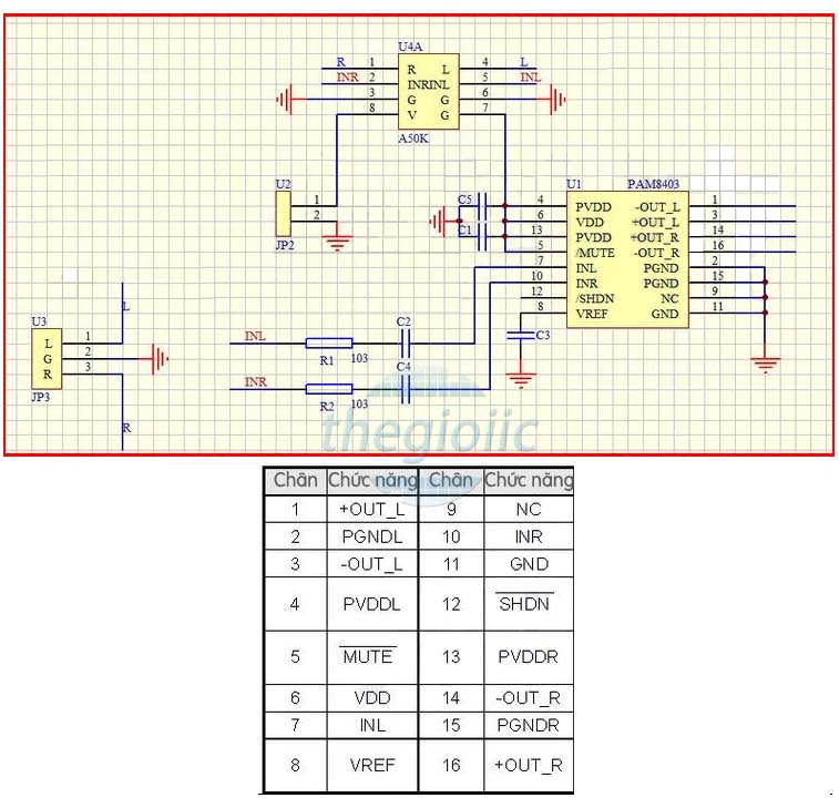 PAM8403 Mạch Khuếch Đại Âm Thanh 2x3W