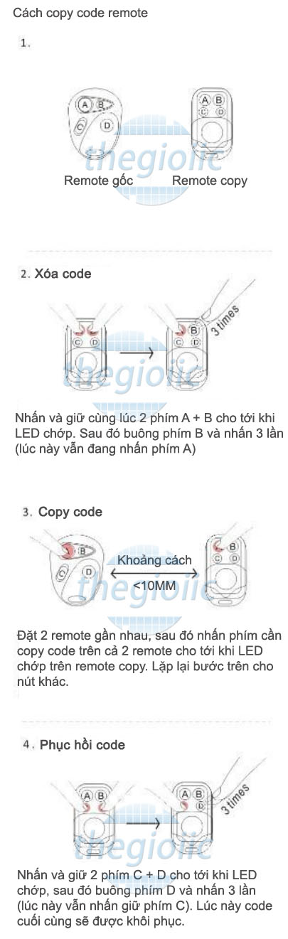 Remote 315Mhz Học Lệnh Chống Nước Vỏ Inox