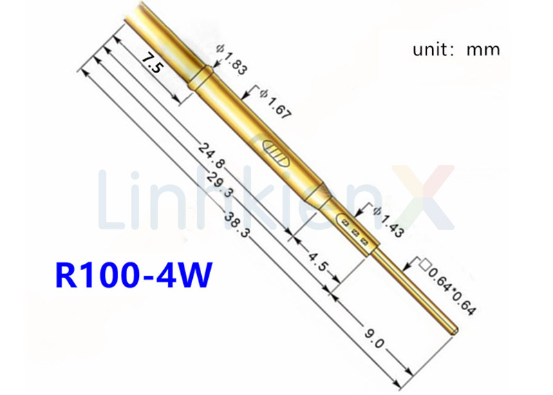 Kim Test R50 R100-4W Vỏ Kim Test Kiểm Tra Mạch Dài 38.3mm