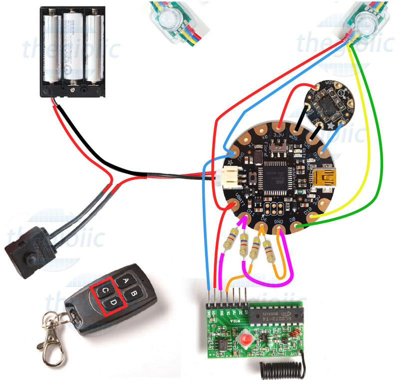 Mạch FLORA LED Wearable Electronic V3