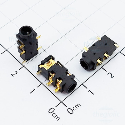 PJ-327A Cổng Audio 3.5mm 3 Cực 5 Chân Dán SMD