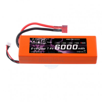 Pin Sạc Lipo 6000mAh 7.4V 60C Dùng Cho RC