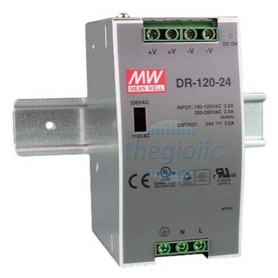 DR-120-48 Nguồn Mean Well Gắn Ray 48V 2.5A