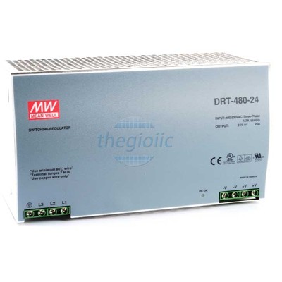 DRT-480-48 Nguồn Mean Well Gắn Ray 48V 10A