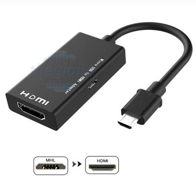 Cáp Chuyển Đổi HDMI to USB Micro-B 1080p, Cái-Đực Dài 10cm