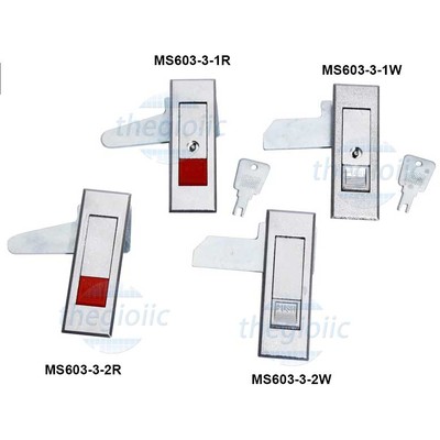 MS603-3-1W Khoá Tủ Điện Nhôm 86mm Kèm Chìa Khóa