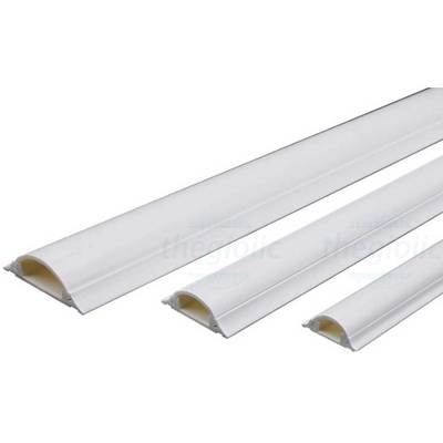 Máng Bán Nguyệt Nhựa Đi Dây Điện Nắp Mở Màu Trắng 67x18mm PVC Chống Cháy Dài 1m