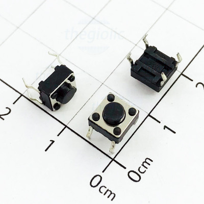 Nút Nhấn 6x6mm Cao 4.3mm 4 Chân Xuyên Lỗ