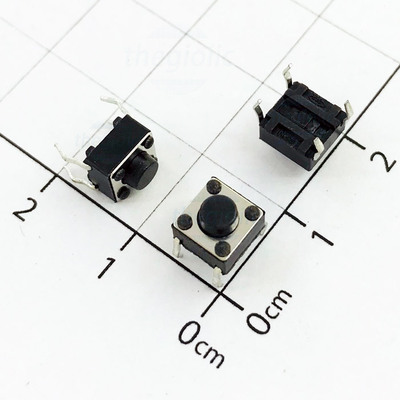 Nút Nhấn 6x6mm Cao 5mm 4 Chân Xuyên Lỗ