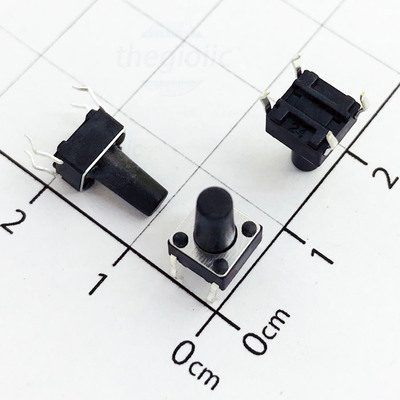 Nút Nhấn 6x6mm Cao 10mm 4 Chân Xuyên Lỗ