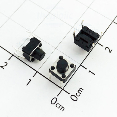 Nút Nhấn 6x6mm Cao 6mm 4 Chân Xuyên Lỗ