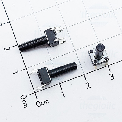 Nút Nhấn 6x6mm Cao 15mm 4 Chân Xuyên Lỗ