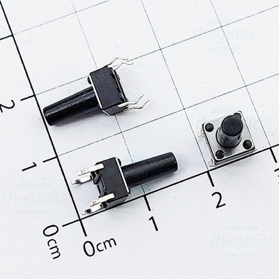 Nút Nhấn 6x6mm Cao 12mm 4 Chân Xuyên Lỗ