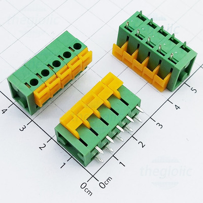 KF142-5.08-5-V Terminal Block 5 Tiếp Điểm Cắm Dây Dọc 5.08mm 250V 10A