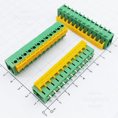 KF142-5.08-12-V Terminal Block 12 Tiếp Điểm Cắm Dây Dọc 5.08mm 250V 10A