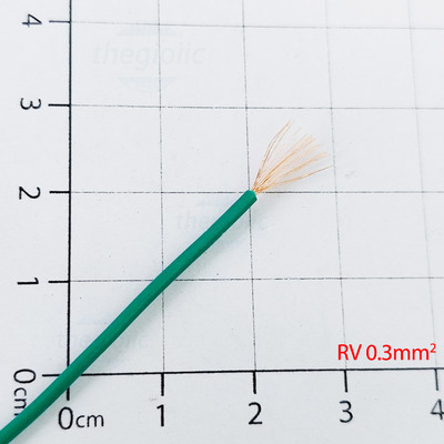 Dây Tín Hiệu RV-0.3 22AWG Màu Xanh Lá Lõi Đồng 0.3mm2