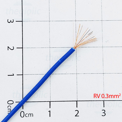 Dây Tín Hiệu RV-0.3 22AWG Màu Xanh Dương Lõi Đồng 0.3mm2