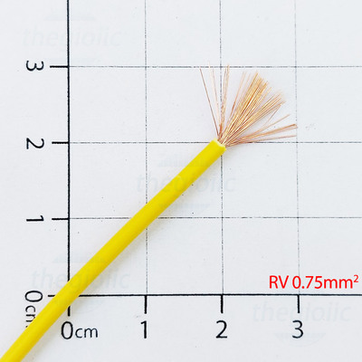 Dây Tín Hiệu RV-0.75 18AWG Màu Vàng Lõi Đồng 0.75mm2