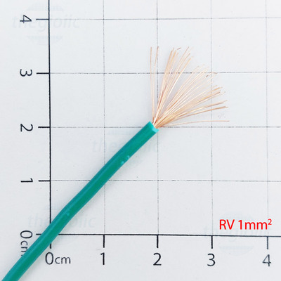 Dây Tín Hiệu RV-1.0 17AWG Màu Xanh Lá Lõi Đồng 1.0mm2