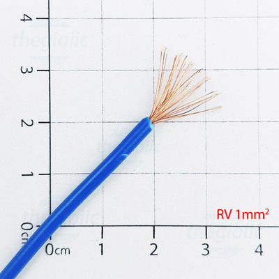 Dây Tín Hiệu RV-1.0 17AWG Màu Xanh Dương Lõi Đồng 1.0mm2