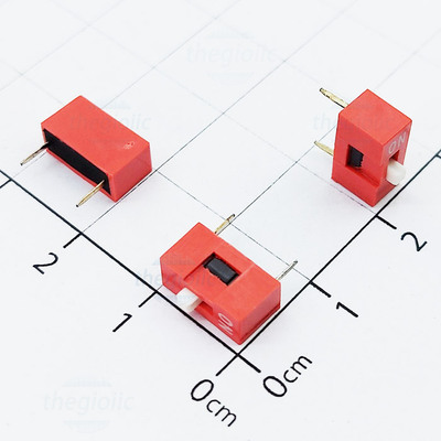 Công Tắc 1 Bit Dip Switch Xuyên Lỗ 2.54mm Màu Đỏ