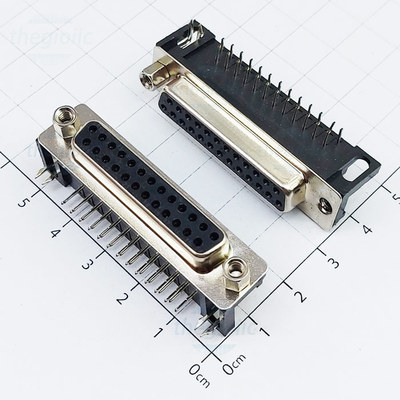 Cổng DB25 Cái 25 Chân Cong 90 Độ 2 Hàng Hàn PCB