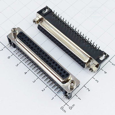 Cổng DB37 Cái 37 Chân Cong 90 Độ 2 Hàng Hàn PCB