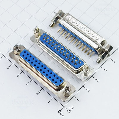 Cổng DB25 Cái 25 Chân Thẳng 2 Hàng Hàn PCB