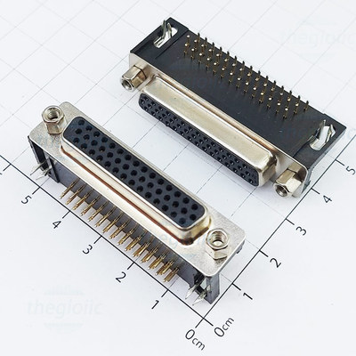 Cổng DB44 Cái 44 Chân Cong 90 Độ 3 Hàng Hàn PCB