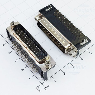 Cổng DB44 Đực 44 Chân Cong 90 Độ 3 Hàng Hàn PCB