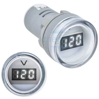 AD101-22VM Đèn Báo Hiển Thị Điện Áp Màu Trắng 20→500VAC 22mm