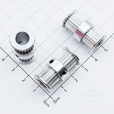 Bánh Răng Đôi 2GT 20 Răng, Bước 2mm, Rãnh Dây Đai 9mm, Lỗ 8mm