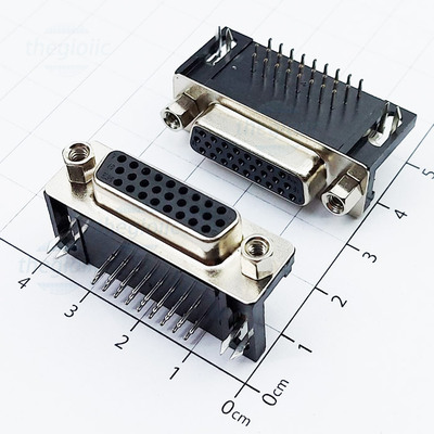 Cổng DB26 Cái 26 Chân Cong 90 Độ 3 Hàng Hàn PCB