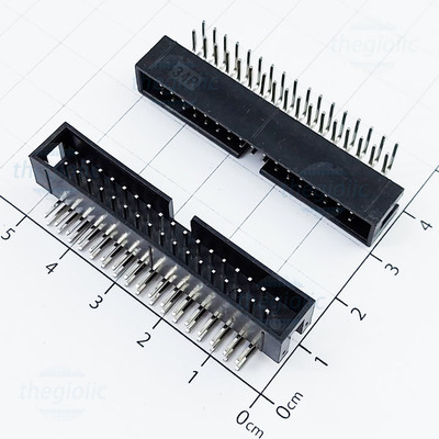 Cổng DC3 34 Chân 2 Hàng 2.54mm Chân Cong