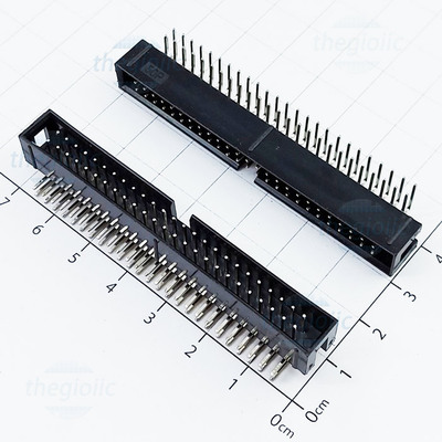 Cổng DC3 50 Chân 2 Hàng 2.54mm Chân Cong